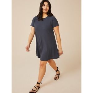 Free Assembly Gray Swing Ribbed Dress Size L